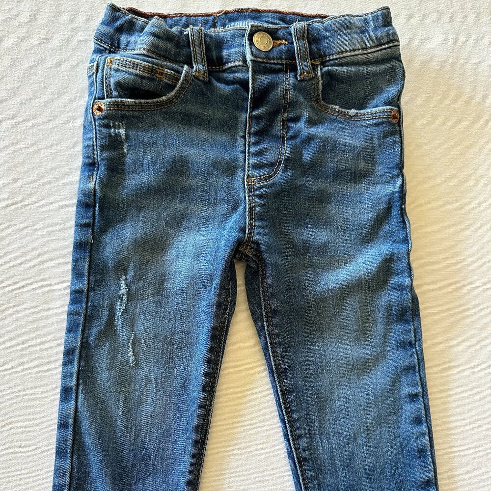 Zara"The Regular Denim" Jeans With Adjustable Waistband Size 9-12 Months